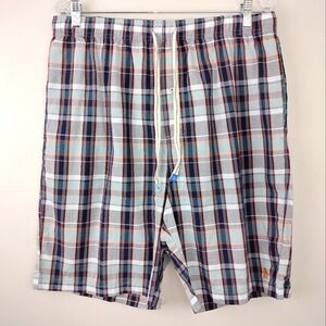 NWOT An Original Penguin 100% Cotton Plaid Drawstring Waist Shorts Sz. XL